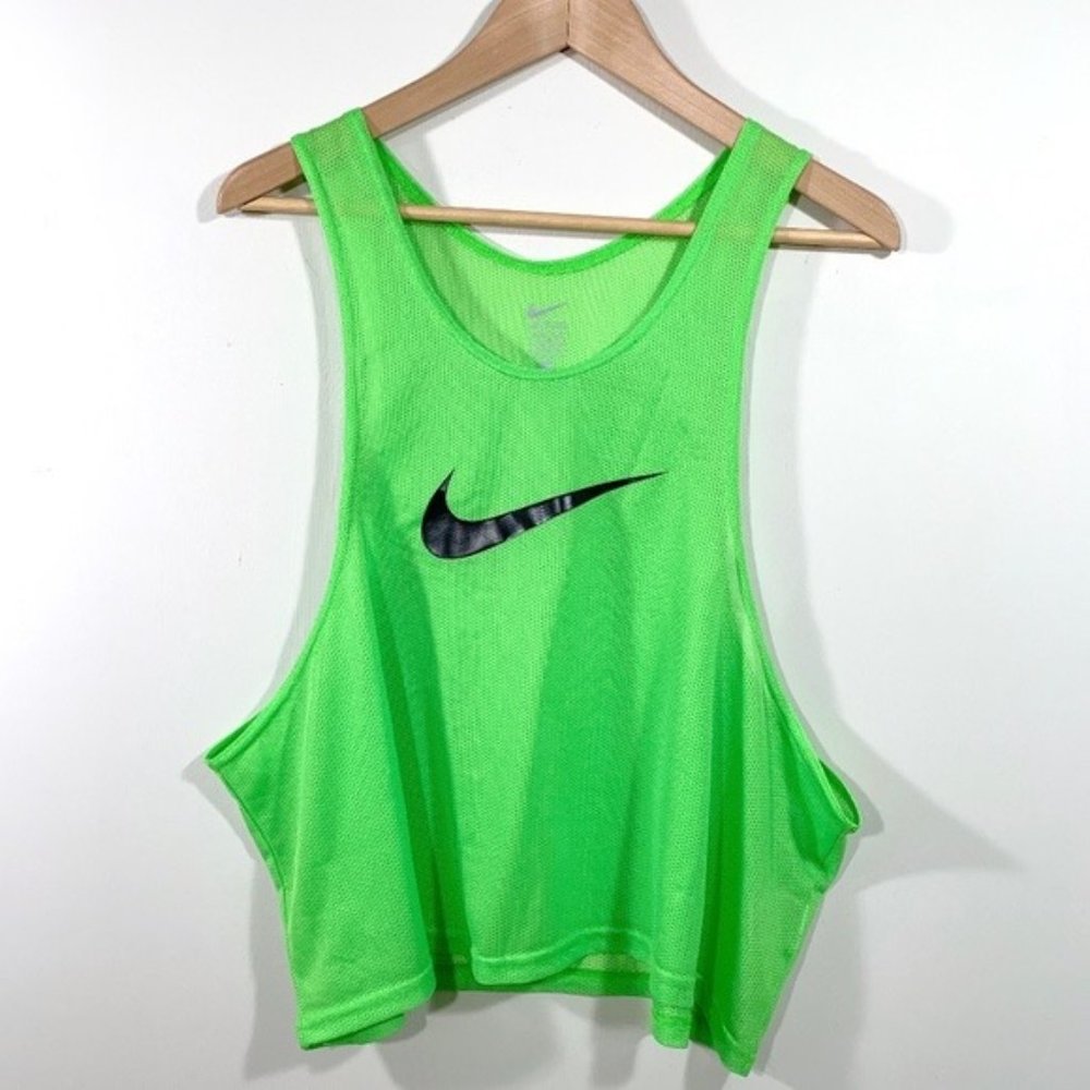 Nike Oversized Cropped Muscle Sheer Mesh Tank Top - Picture 2 of 8